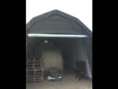 Rolltor offen Heulager